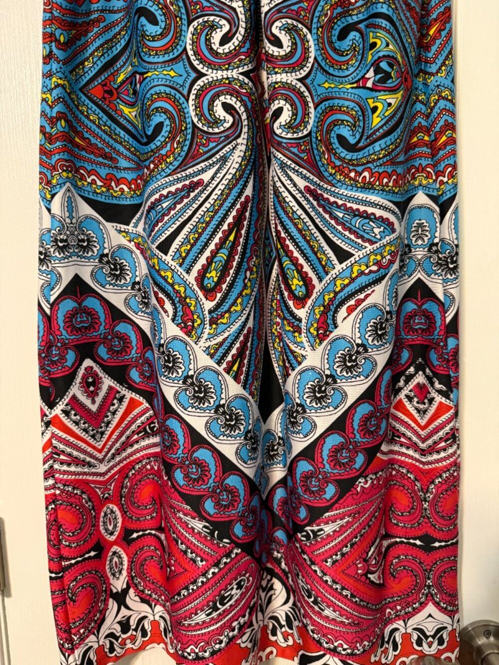 MSK Paisley Print Boho Sleeveless Zip Front Dress, Size Medium - Picture 5 of 9